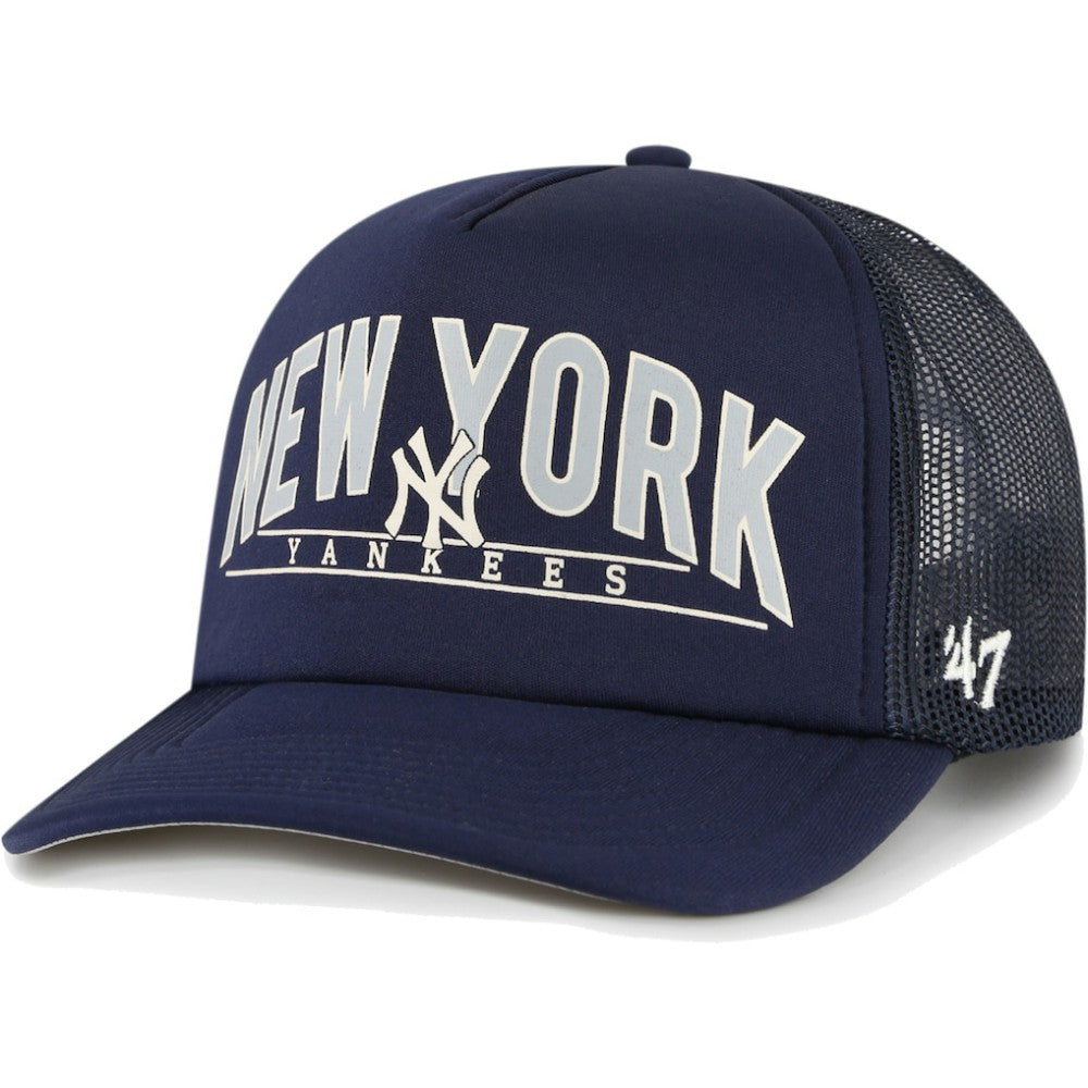 New York Yankees '47 Backhaul Foam Trucker Snapback Hat - Navy Hats