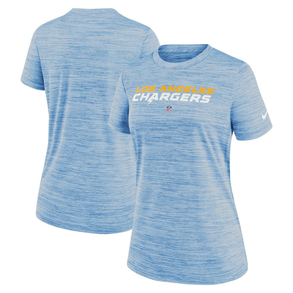 Los Angeles Chargers Women's Sideline Velocity Performance T-Shirt - Powder Blue T-shirts
