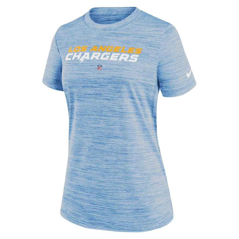 Los Angeles Chargers Women's Sideline Velocity Performance T-Shirt - Powder Blue T-shirts