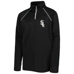 Chicago White Sox Stitches Youth Team Raglan Quarter-Zip Jacket - Black Jackets