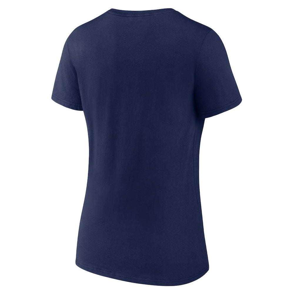 New England Patriots Women's Shine Time V-Neck T-Shirt - Navy T-shirts