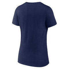 New England Patriots Women's Shine Time V-Neck T-Shirt - Navy T-shirts