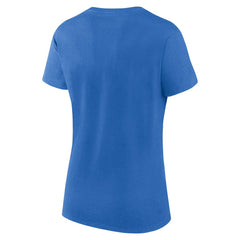 Los Angeles Chargers Women's Script T-Shirt & Shorts Lounge Set - Powder Blue/Heather Charcoal T-shirts