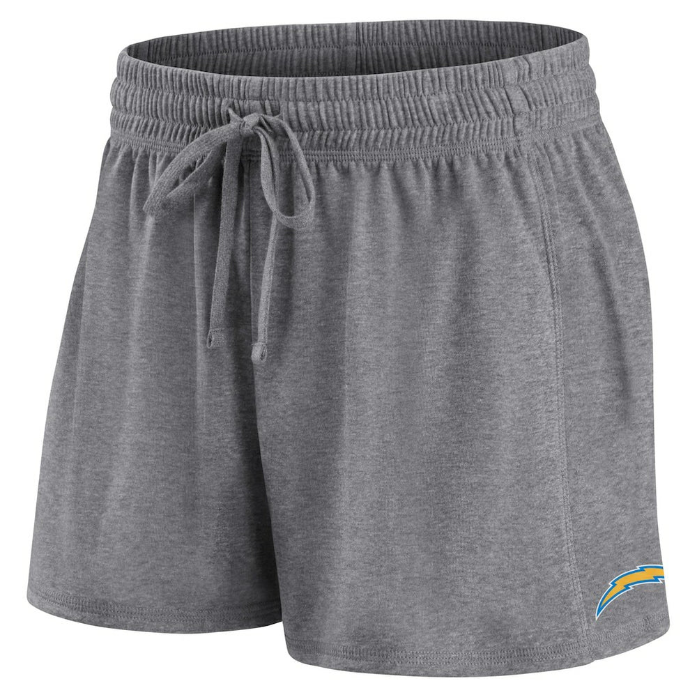 Los Angeles Chargers Women's Script T-Shirt & Shorts Lounge Set - Powder Blue/Heather Charcoal T-shirts