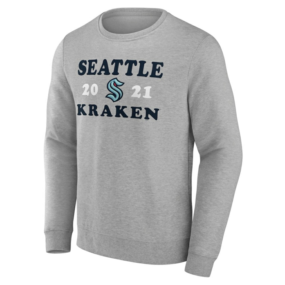 Seattle Kraken Fanatics Fierce Competitor Pullover Sweatshirt - Heather Charcoal | US 5017812