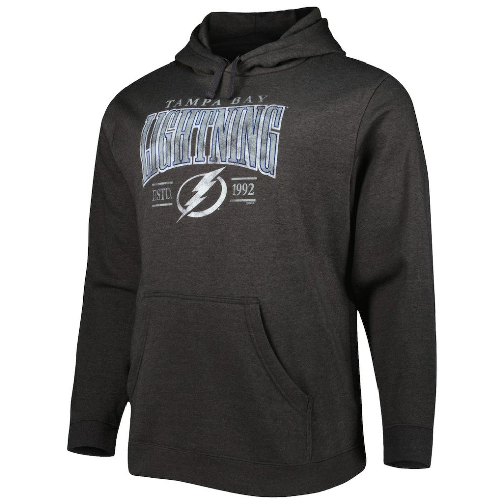 Tampa Bay Lightning Fanatics Big & Tall Dynasty Pullover Hoodie - Heather Charcoal | US 5017821