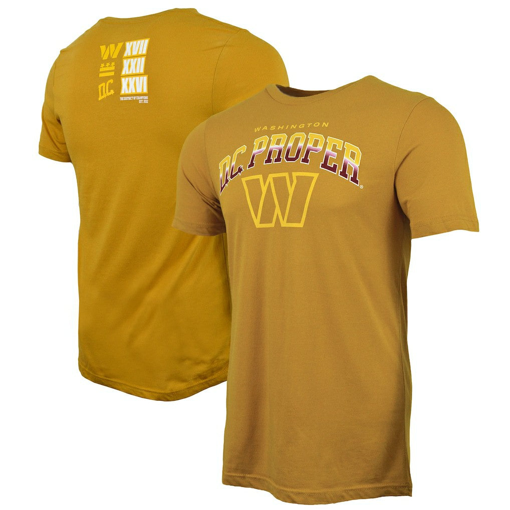 Washington Commanders DC PROPER District of Champions T-Shirt - Gold T-shirts