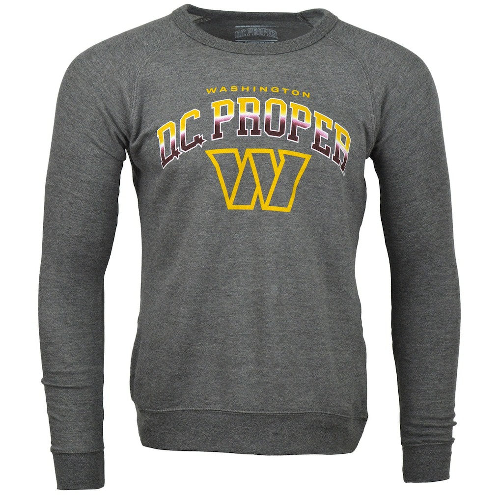 Washington Commanders DC PROPER Signature Raglan Vintage Pullover Sweatshirt - Heather Gray Pullover