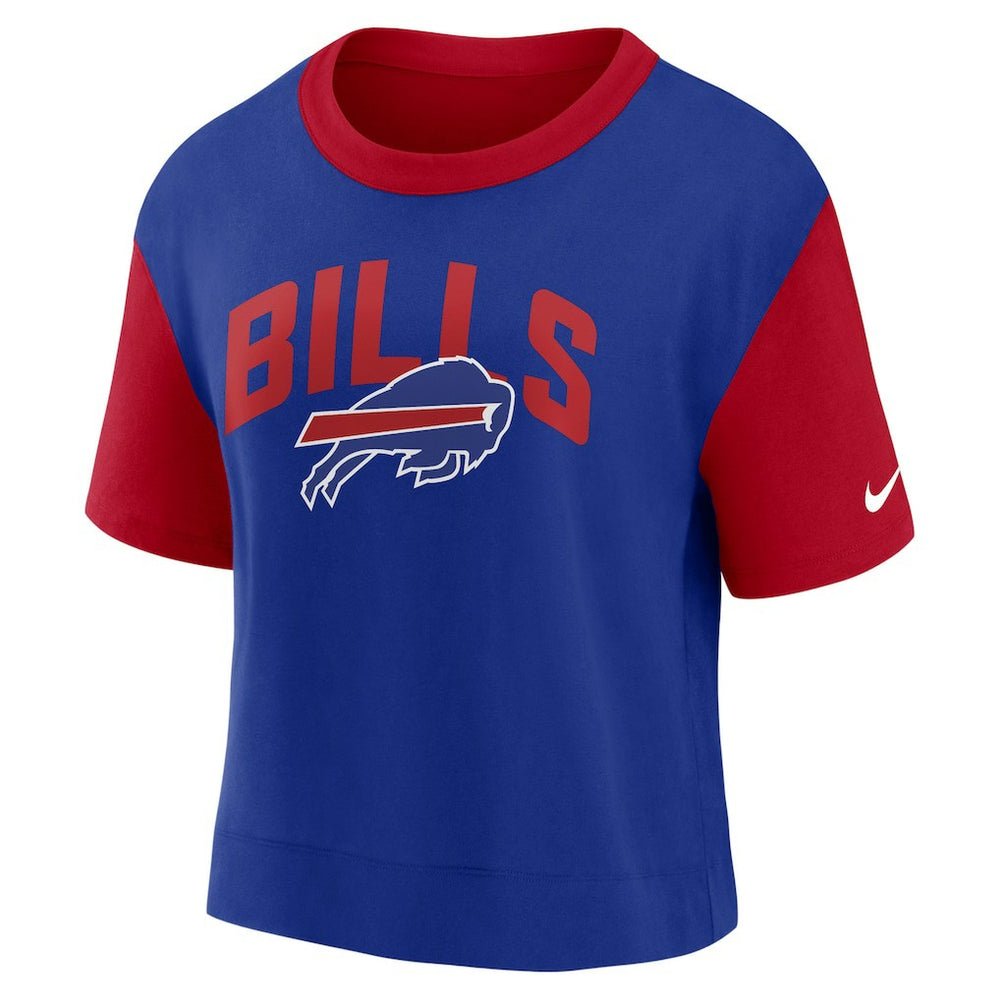 Buffalo Bills Women's High Hip Fashion T-Shirt - Red/Royal T-shirts