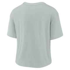 Las Vegas Raiders Women's High Hip Fashion T-Shirt - Silver/Black T-shirts