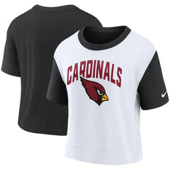 Arizona Cardinals Women's High Hip Fashion T-Shirt - Black/White T-shirts