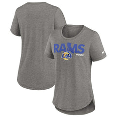 Los Angeles Rams Women's Local Fashion Tri-Blend T-Shirt - Heather Charcoal T-shirts