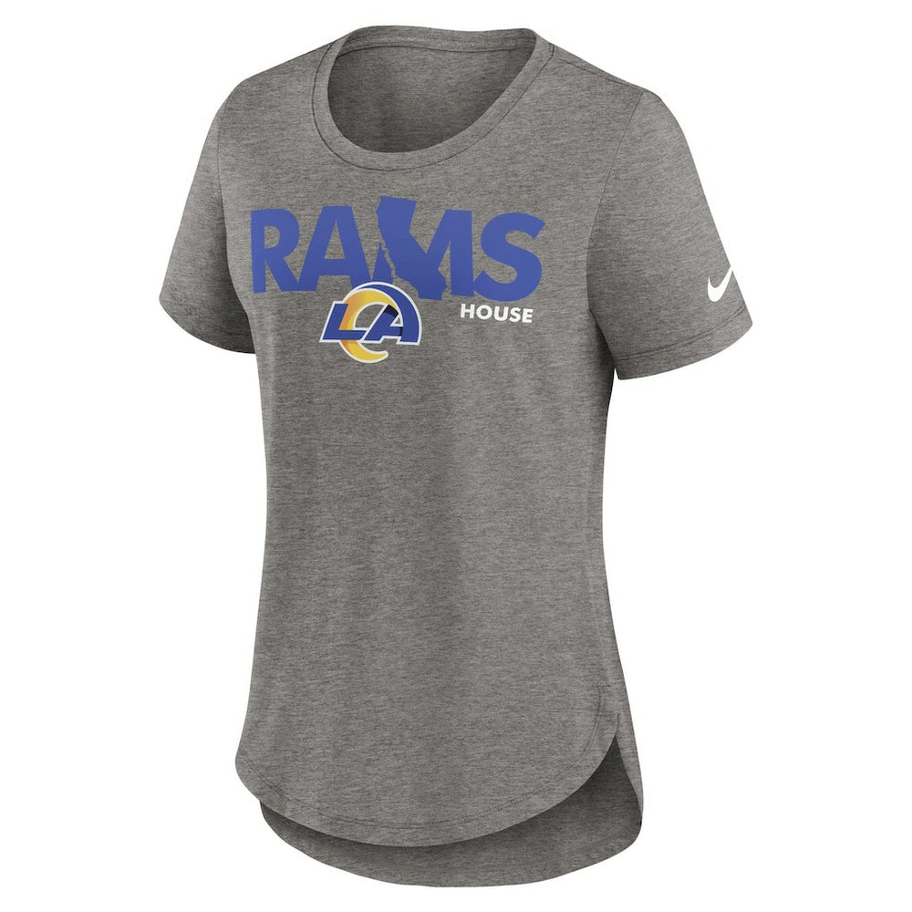Los Angeles Rams Women's Local Fashion Tri-Blend T-Shirt - Heather Charcoal T-shirts