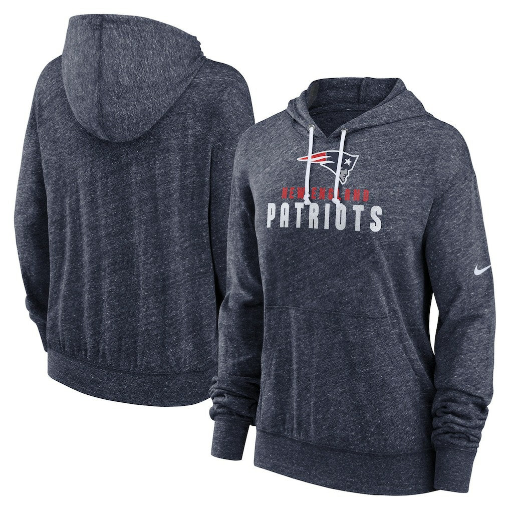 New England Patriots Women's Plus Size Gym Vintage Pullover Hoodie - Navy Hoodies