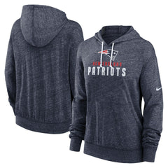 New England Patriots Women's Plus Size Gym Vintage Pullover Hoodie - Navy Hoodies