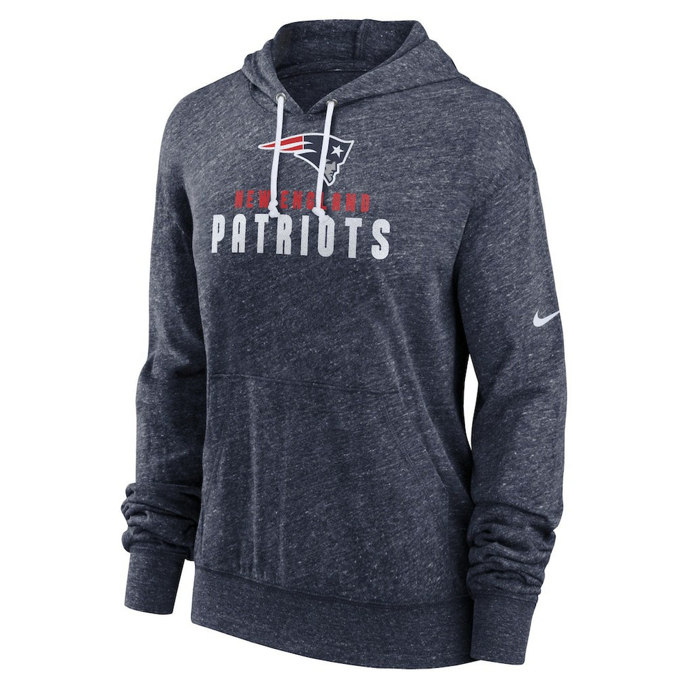 New England Patriots Women's Plus Size Gym Vintage Pullover Hoodie - Navy Hoodies