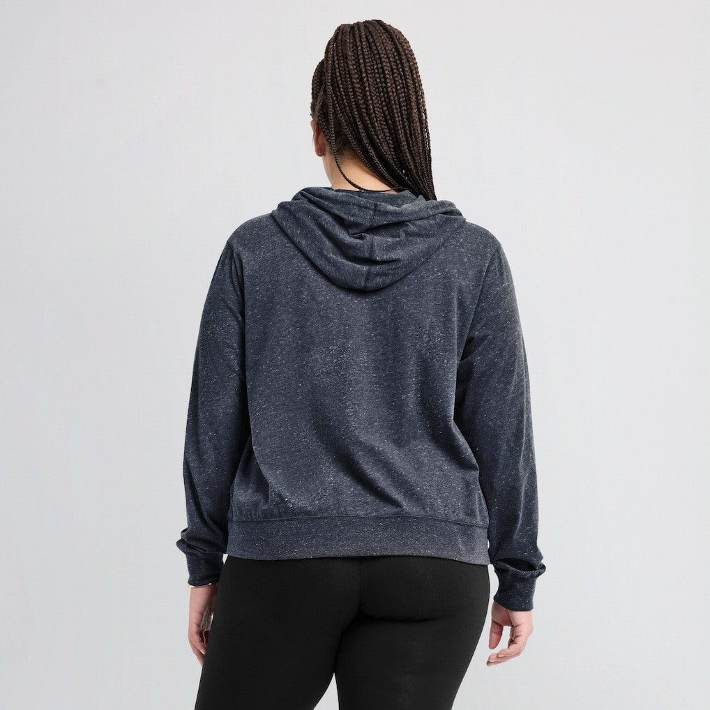 New England Patriots Women's Plus Size Gym Vintage Pullover Hoodie - Navy Hoodies