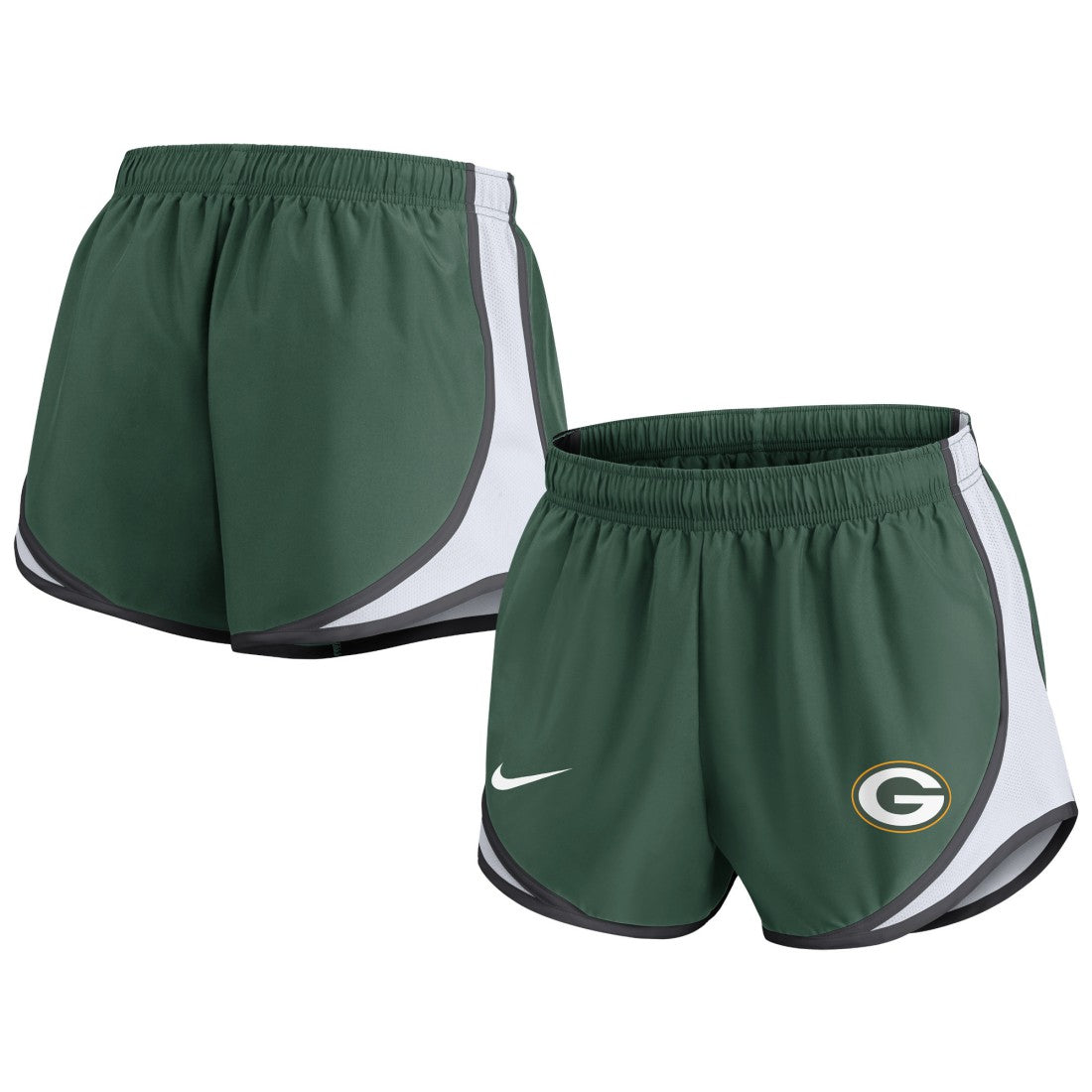 Green Bay Packers Women's Plus Size Tempo Shorts - Green Shorts