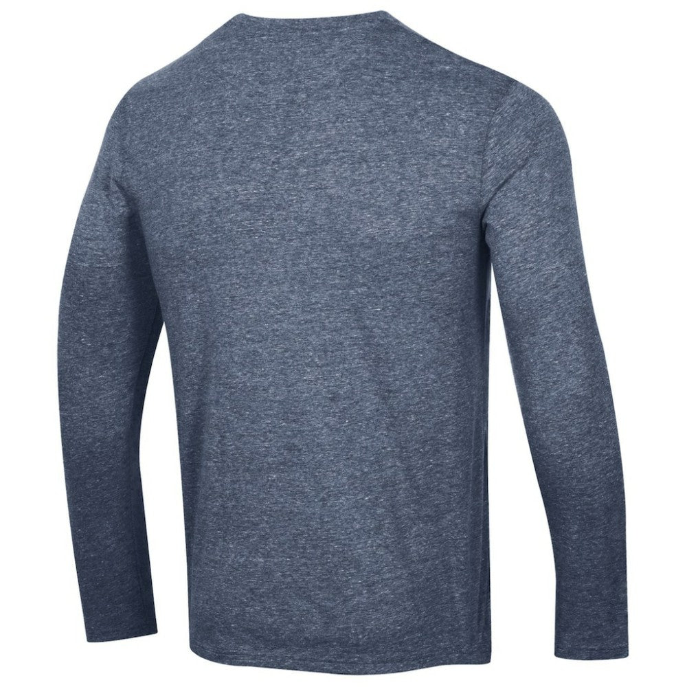 Seattle Kraken Champion Tri-Blend Long Sleeve T-Shirt - Heather Navy | US 5020583