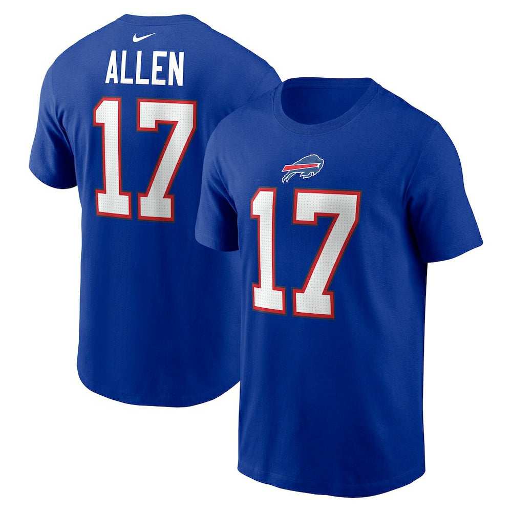 Josh Allen Buffalo Bills Player Name & Number T-Shirt - Royal T-shirts