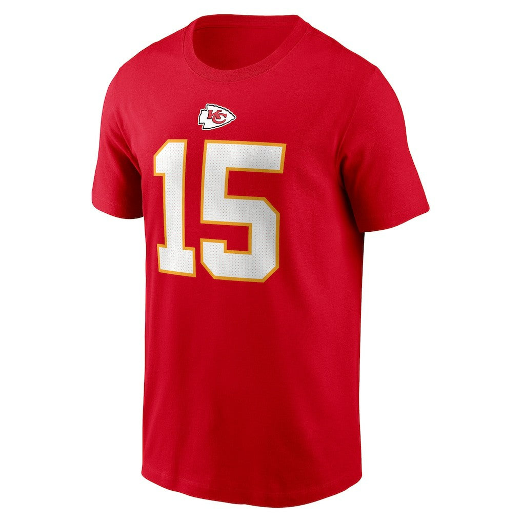 Patrick Mahomes Kansas City Chiefs Player Name & Number T-Shirt - Red T-shirts