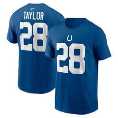 Jonathan Taylor Indianapolis Colts Player Name & Number T-Shirt - Royal T-shirts