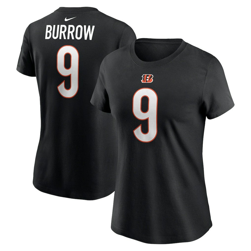 Joe Burrow Cincinnati Bengals Women's Player Name & Number T-Shirt - Black T-shirts