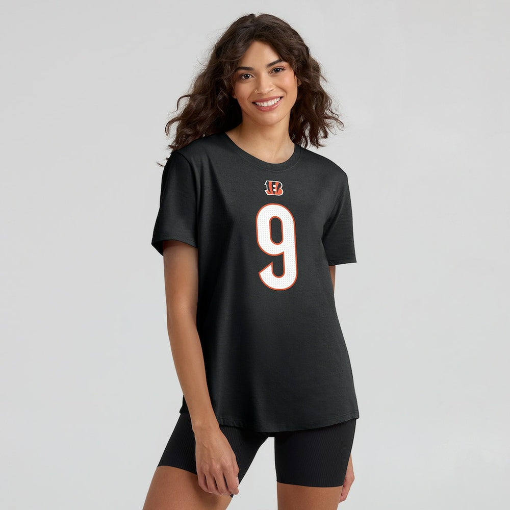 Joe Burrow Cincinnati Bengals Women's Player Name & Number T-Shirt - Black T-shirts