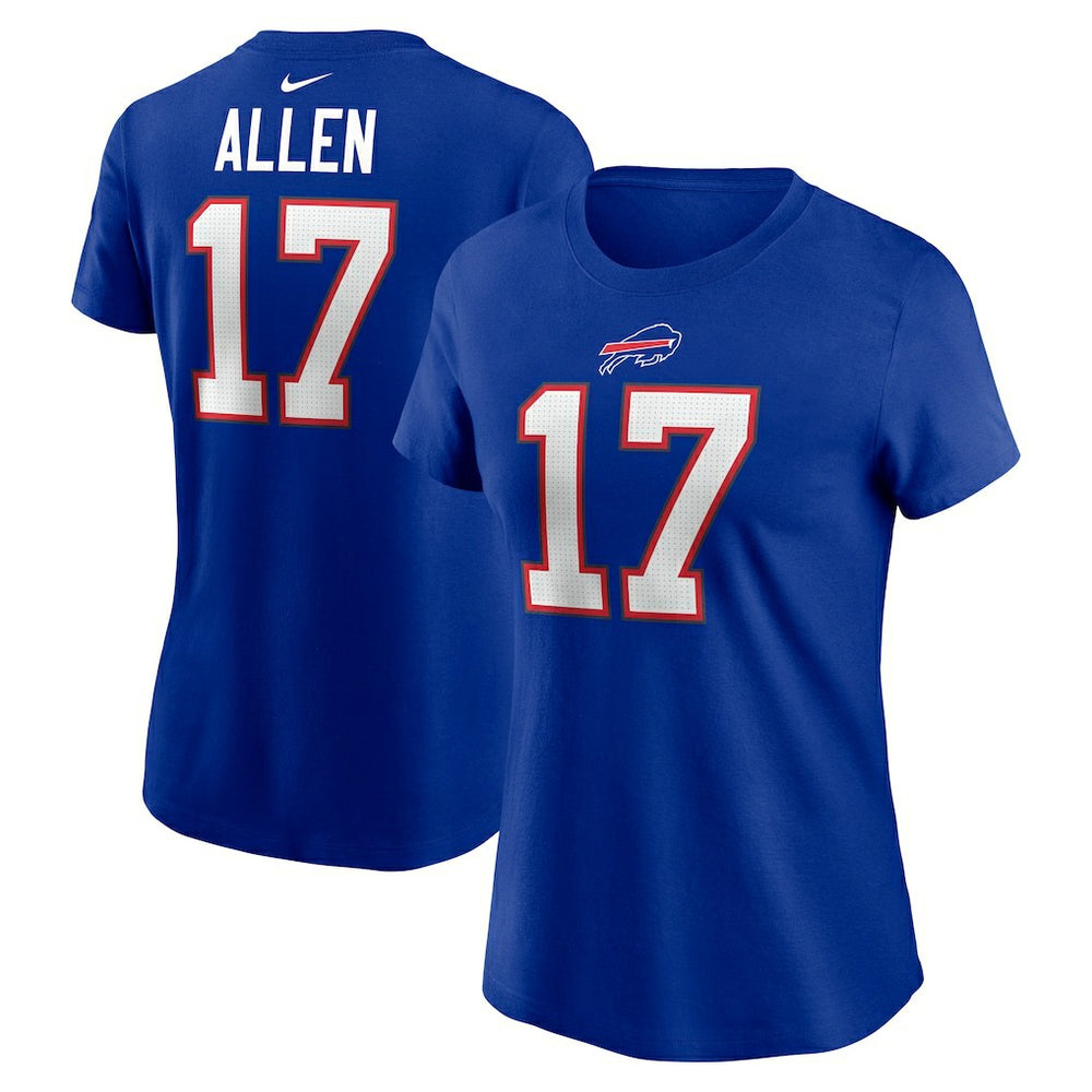 Josh Allen Buffalo Bills Women's Player Name & Number T-Shirt - Royal T-shirts