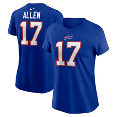 Josh Allen Buffalo Bills Women's Player Name & Number T-Shirt - Royal T-shirts