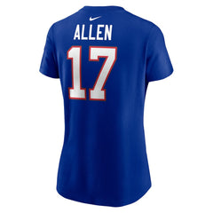 Josh Allen Buffalo Bills Women's Player Name & Number T-Shirt - Royal T-shirts