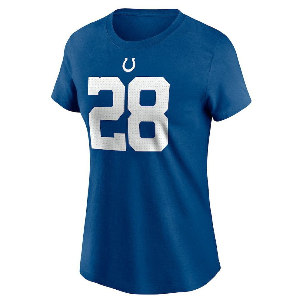Jonathan Taylor Indianapolis Colts Women's Player Name & Number T-Shirt - Royal T-shirts