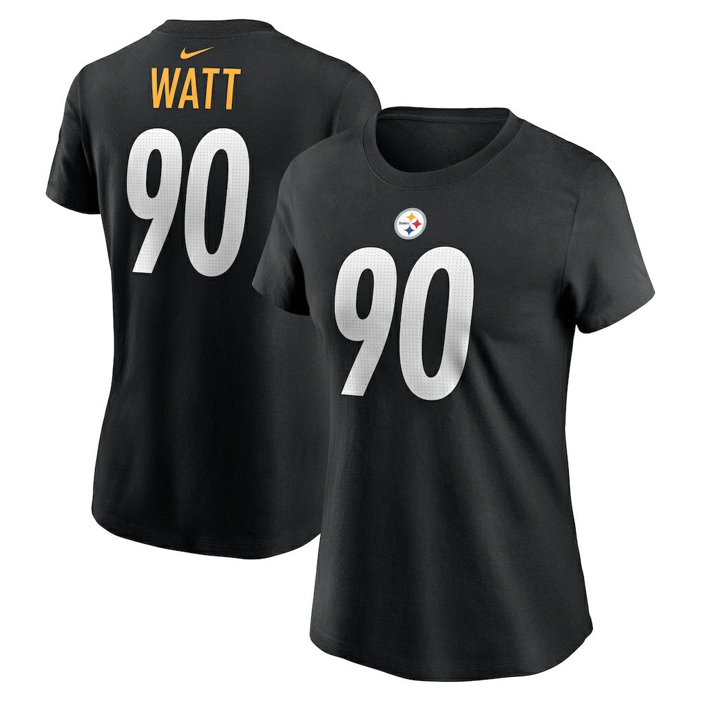 T.J. Watt Pittsburgh Steelers Women's Player Name & Number T-Shirt - Black T-shirts