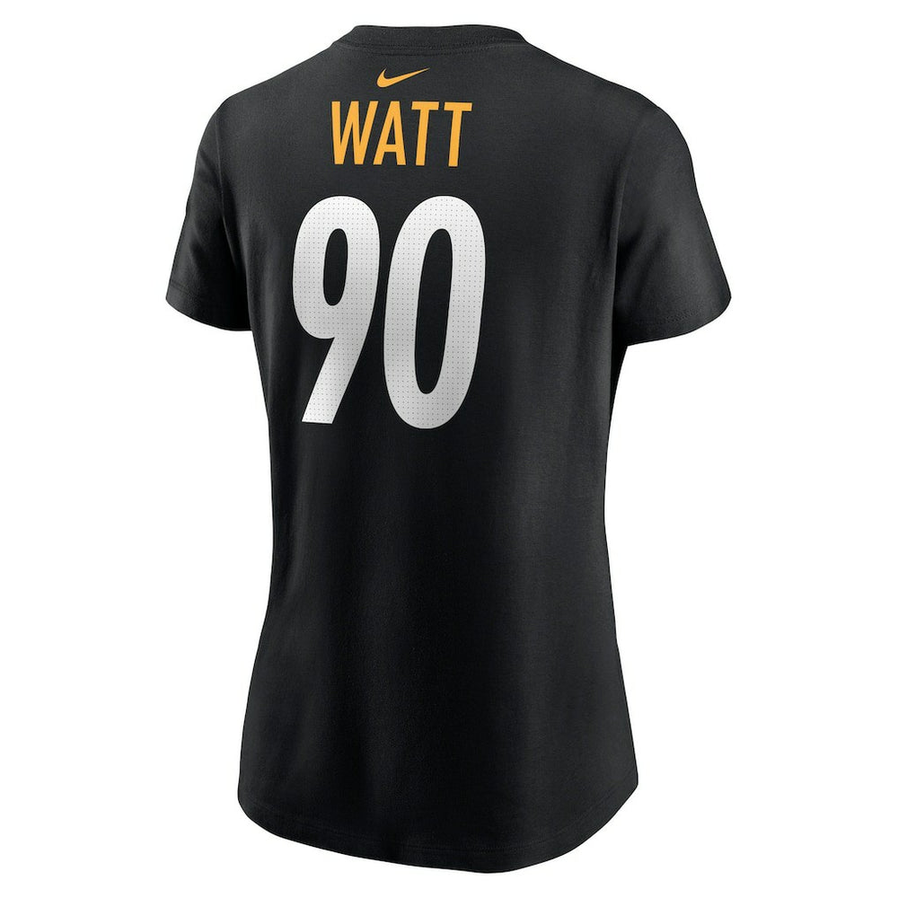 T.J. Watt Pittsburgh Steelers Women's Player Name & Number T-Shirt - Black T-shirts