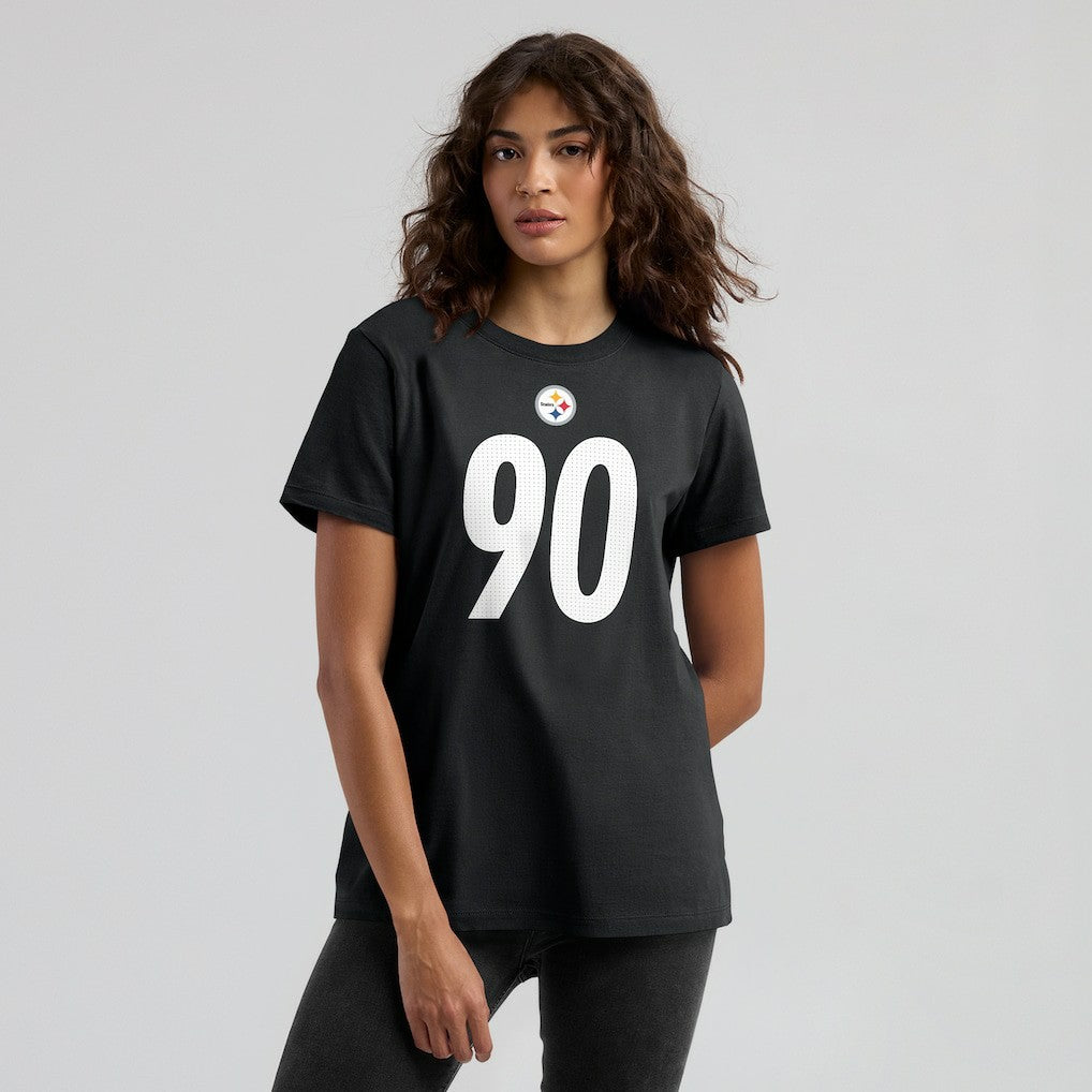 T.J. Watt Pittsburgh Steelers Women's Player Name & Number T-Shirt - Black T-shirts