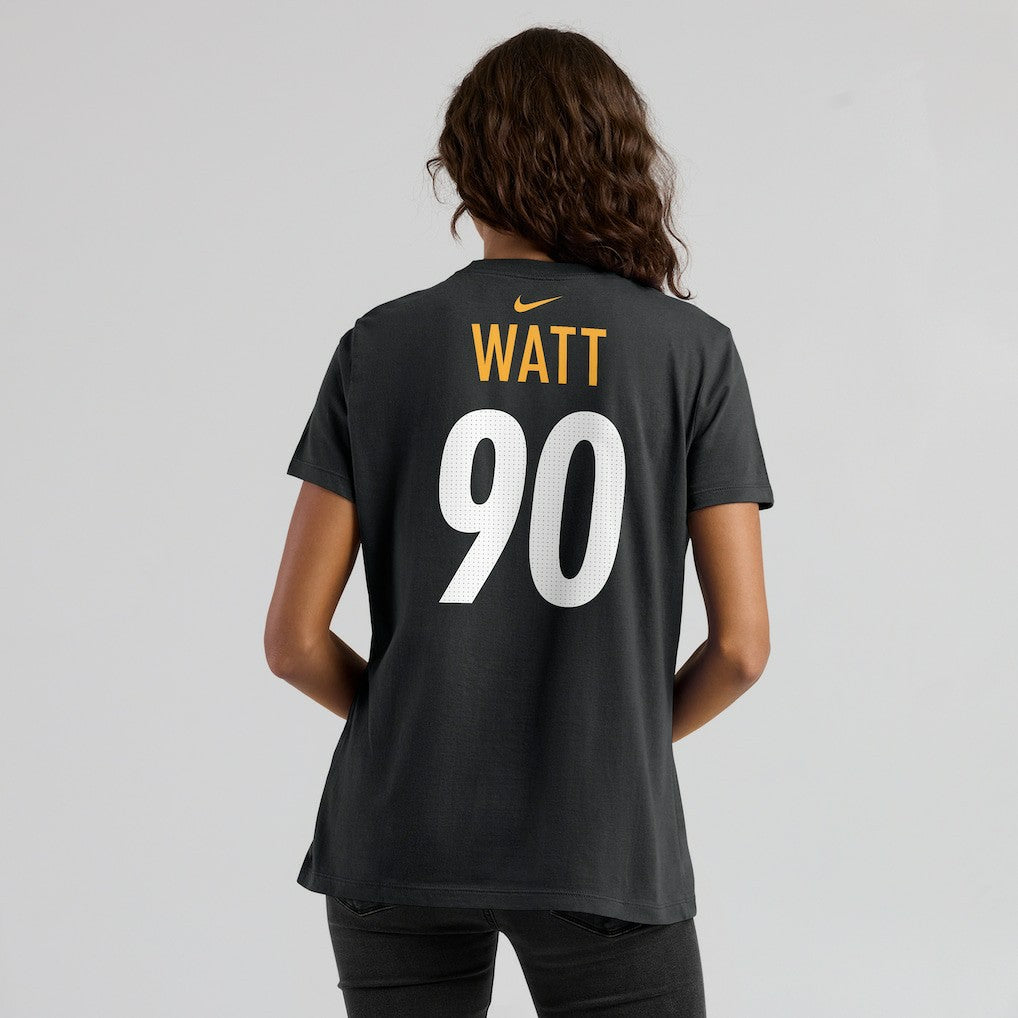 T.J. Watt Pittsburgh Steelers Women's Player Name & Number T-Shirt - Black T-shirts