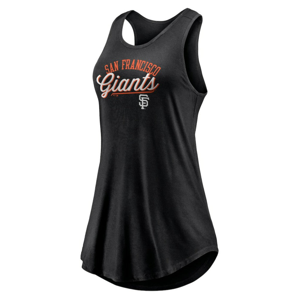 San Francisco Giants Fanatics Women's Simplicity Swing Racerback Scoop Neck Tank Top - Black Tanks