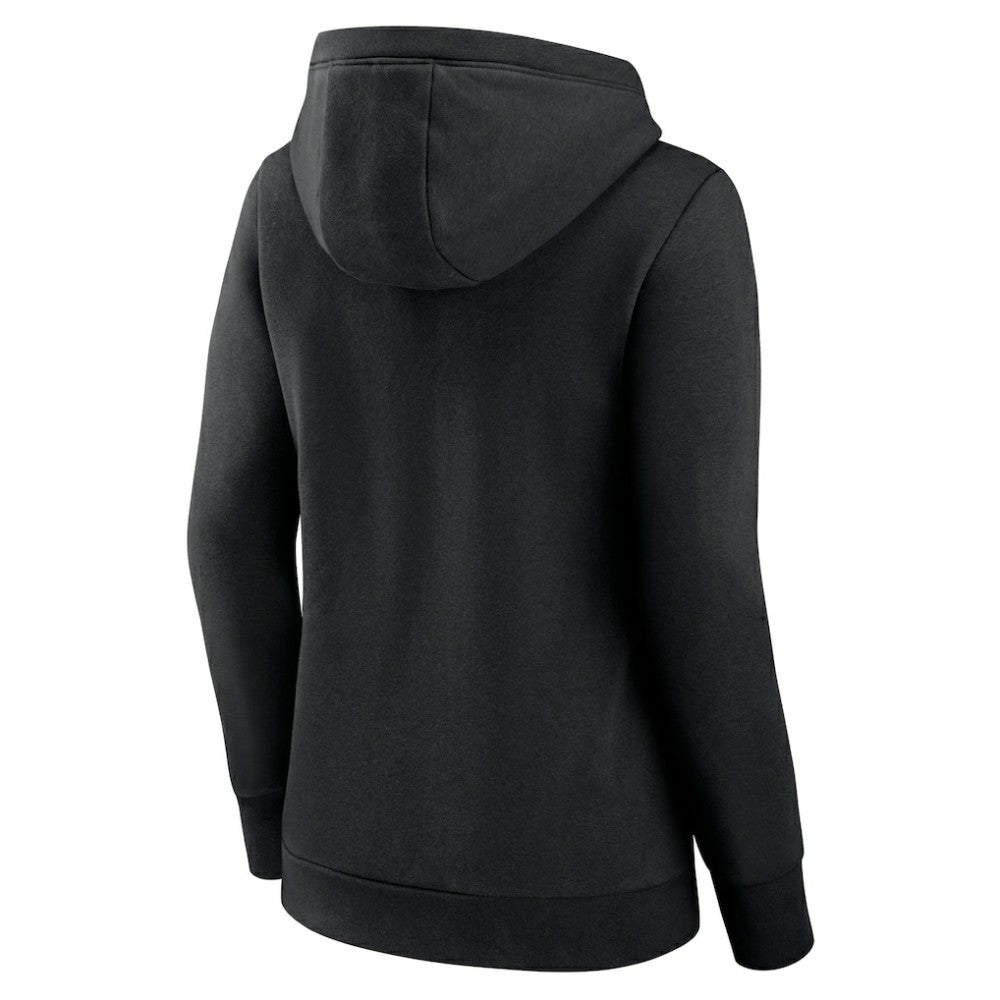 Chicago White Sox Fanatics Women's Simplicity Crossover V-Neck Pullover Hoodie - Black Hoodies