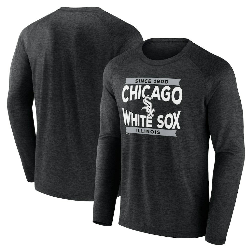 Chicago White Sox Fanatics Heroic Play Raglan Long Sleeve T-Shirt - Black T-shirts