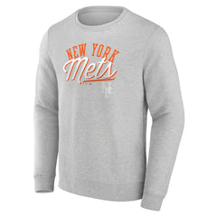 New York Mets Fanatics Simplicity Pullover Sweatshirt - Heather Gray Pullover
