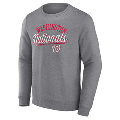 Washington Nationals Fanatics Simplicity Pullover Sweatshirt - Heather Gray Pullover