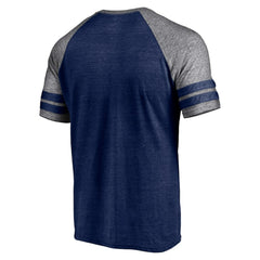 Boston Red Sox Fanatics Utility Two-Stripe Raglan Tri-Blend T-Shirt - Heather Navy T-shirts