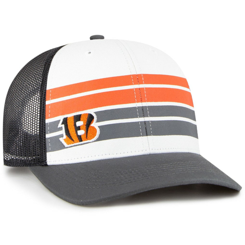 Cincinnati Bengals '47 Youth Cove Trucker Snapback Hat - White/Charcoal Hats