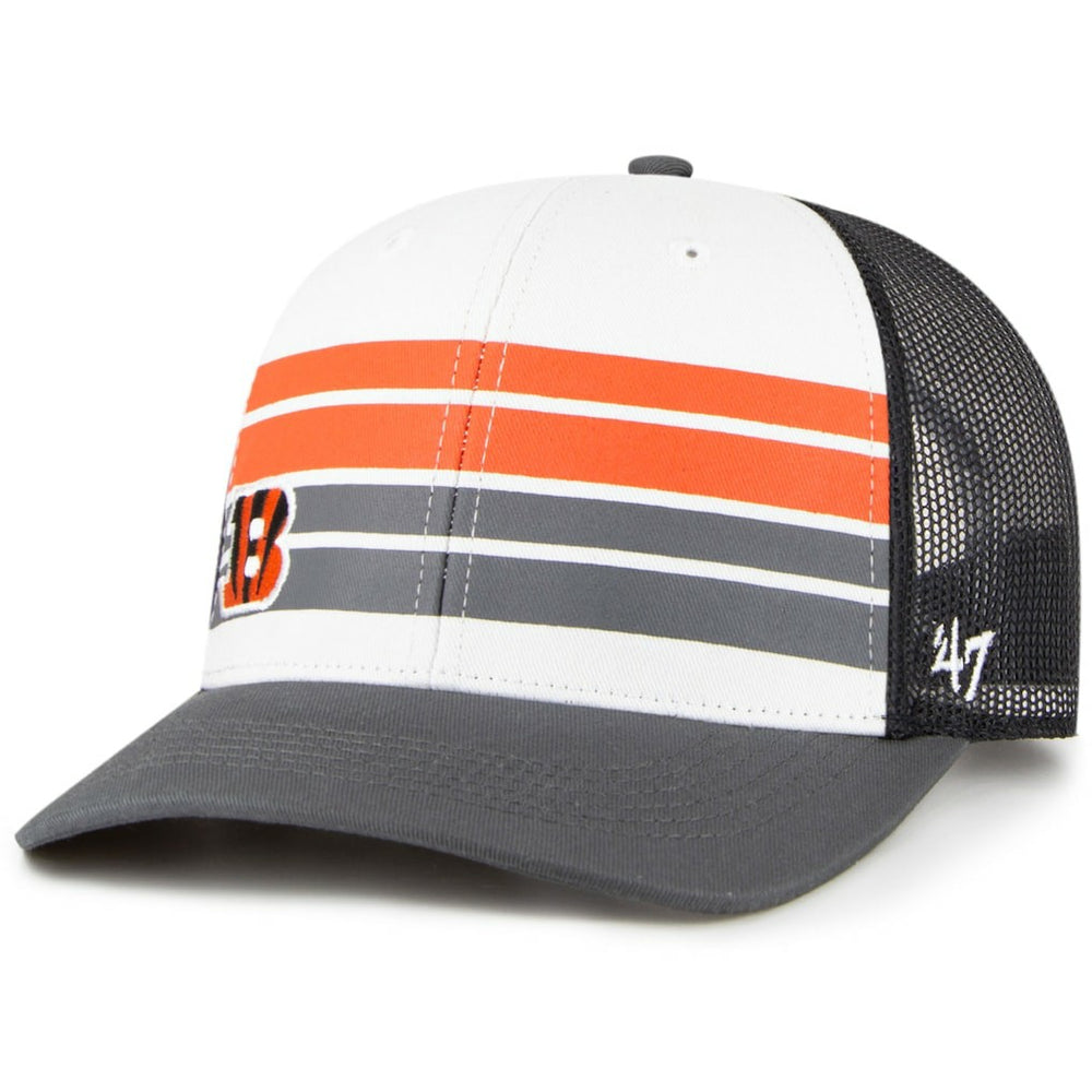 Cincinnati Bengals '47 Youth Cove Trucker Snapback Hat - White/Charcoal Hats