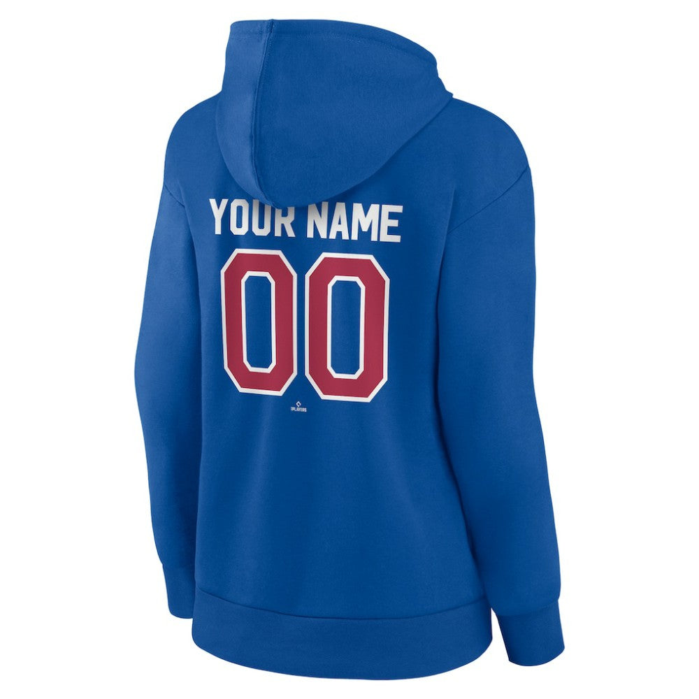 Atlanta Braves Women's Personalized Cooperstown Collection Winning Streak Pullover Hoodie - Royal Hoodies