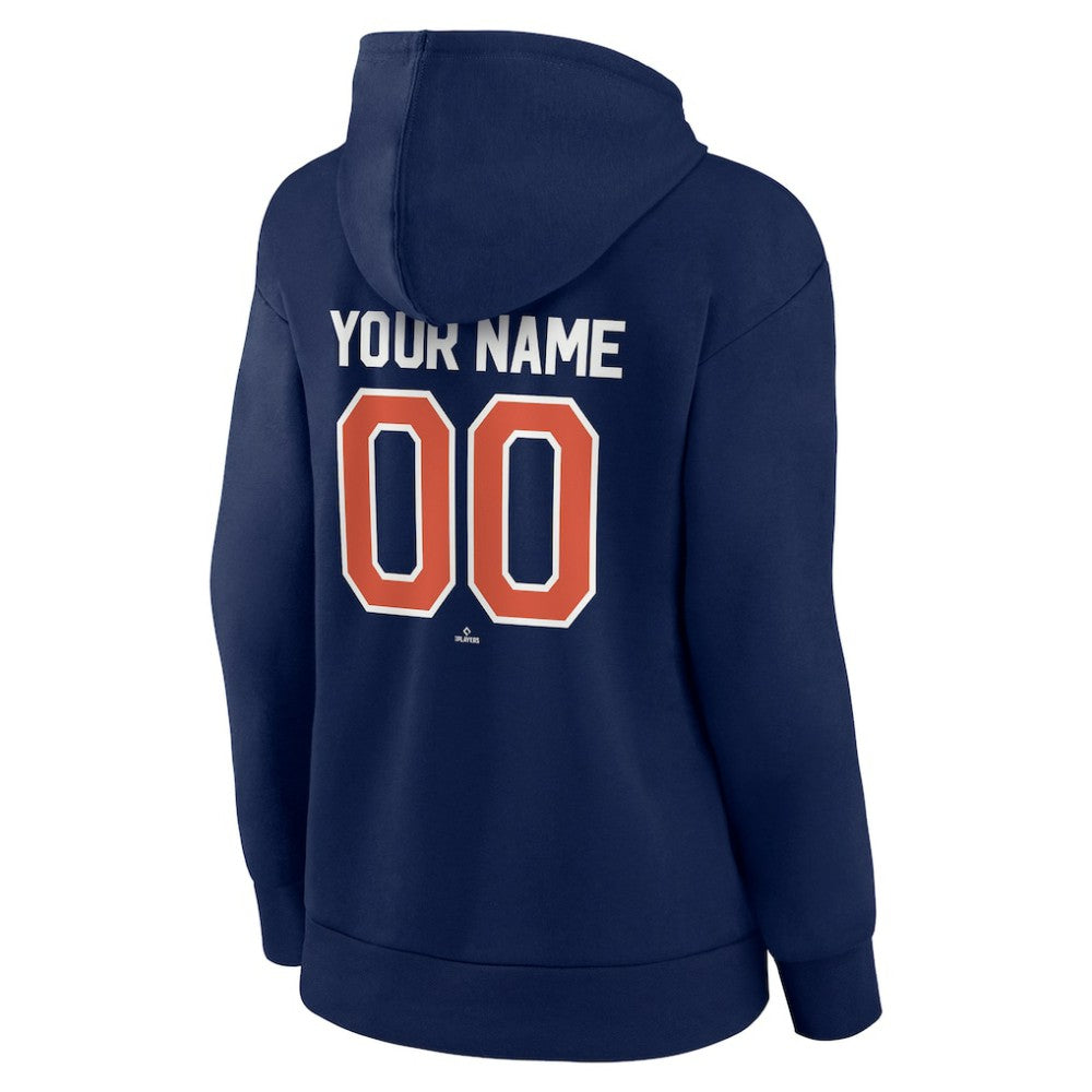 Detroit Tigers Women's Personalized Cooperstown Collection Winning Streak Pullover Hoodie - Navy Hoodies