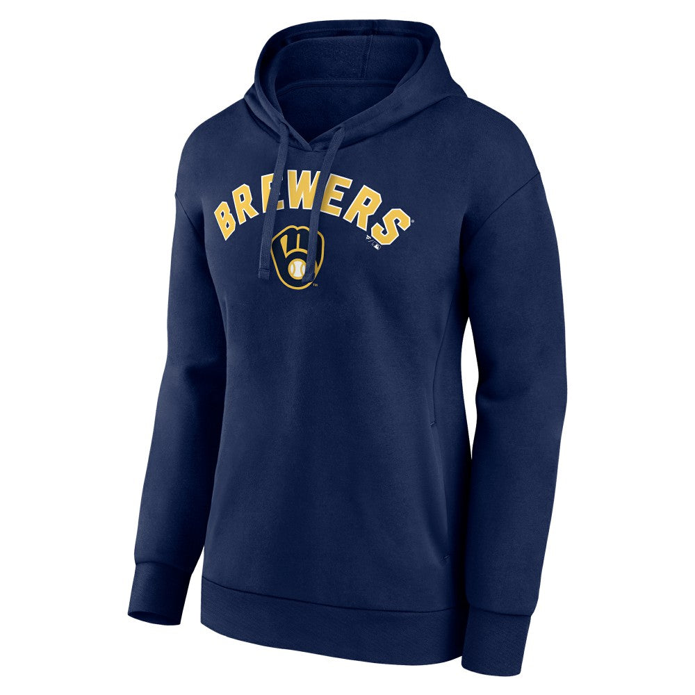 Milwaukee Brewers Women's Personalized Team Winning Streak Pullover Hoodie - Navy Hoodies