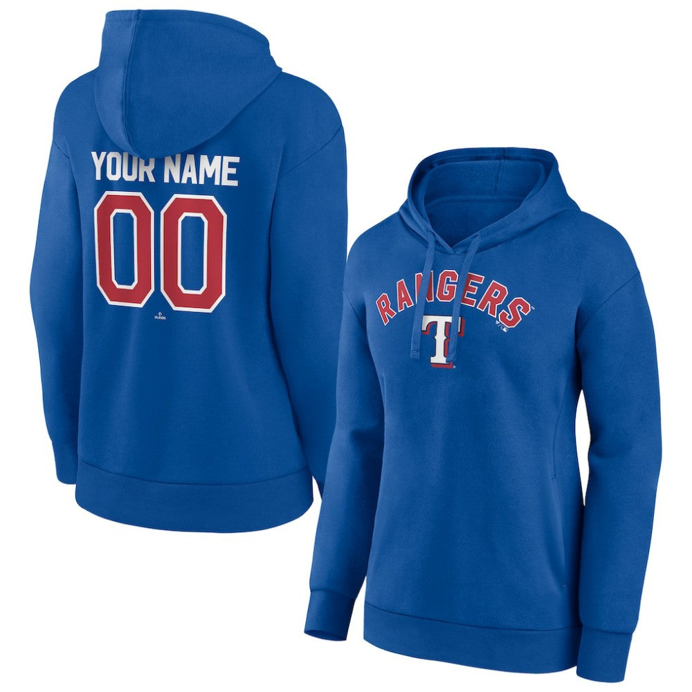Texas Rangers Women's Personalized Team Winning Streak Pullover Hoodie - Royal Hoodies