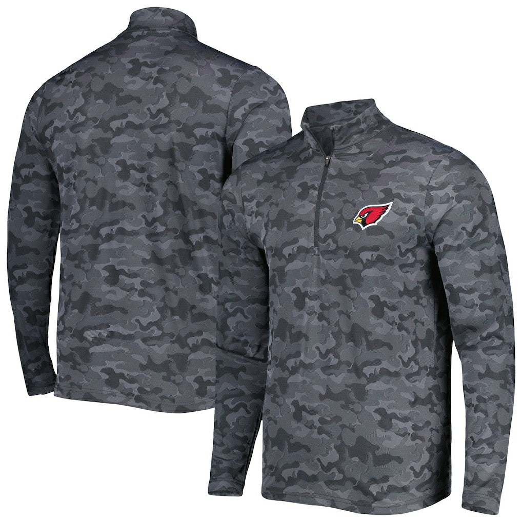 Arizona Cardinals Antigua Brigade Quarter-Zip Sweatshirt - Black Sweatshirts