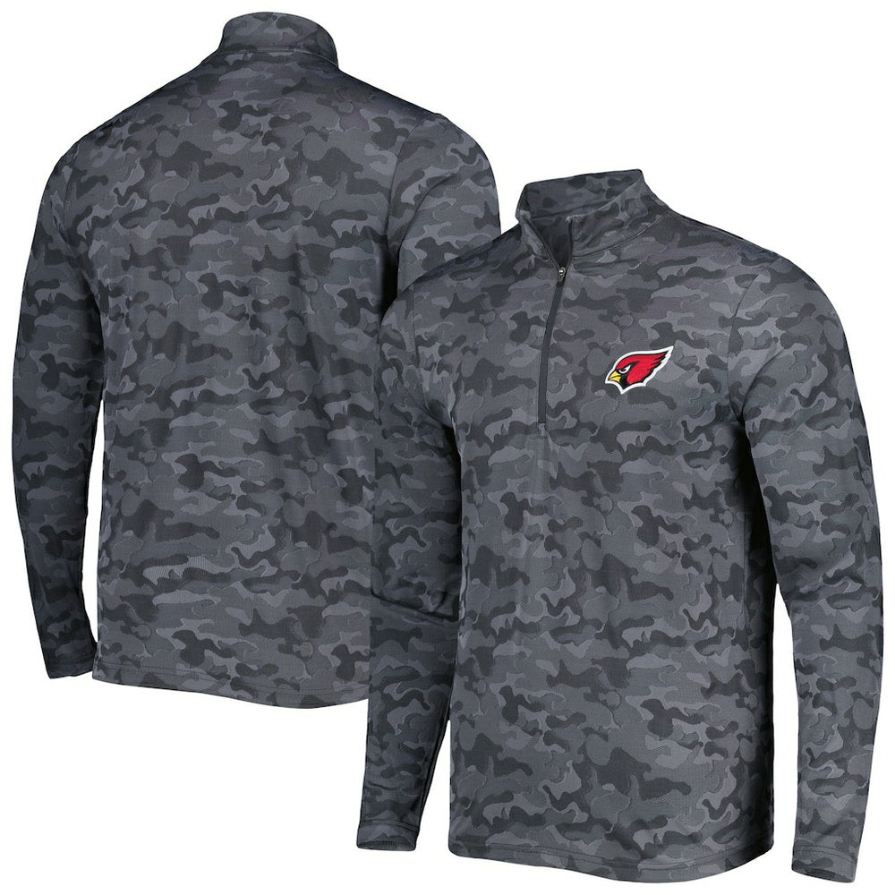 Arizona Cardinals Antigua Brigade Quarter-Zip Sweatshirt - Black Sweatshirts
